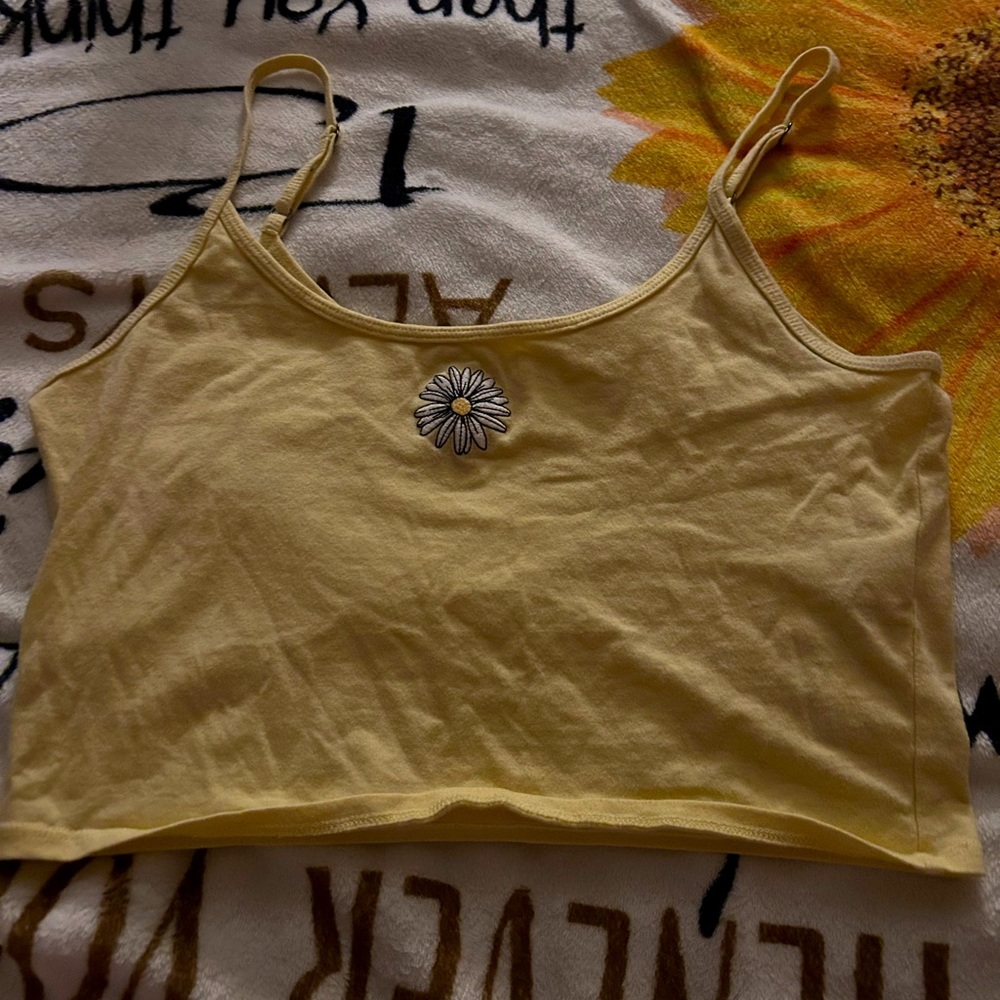 hollister flower cropped top size large